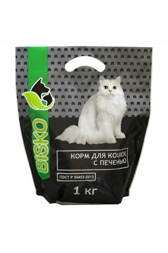 BISKO для взрослых кошек с печенью 1 кг